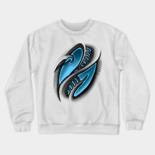 Biomechanical blue Crewneck Sweatshirt